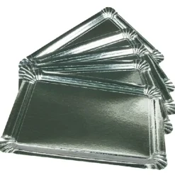 Plateau en carton argenté x5