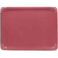 Plateau en carton rose fuchsia x10