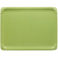 Plateau en carton vert anis x10