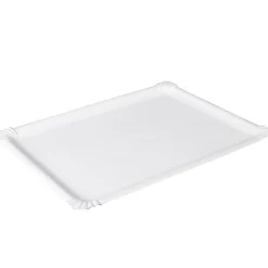 Plateau rectangulaire carton blanc x10