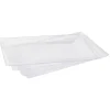 Plateau rectangulaire plastique réutilisable transparent 34,5x21,5cm x5