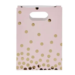 Pochette cadeau rose à poids doré x 10