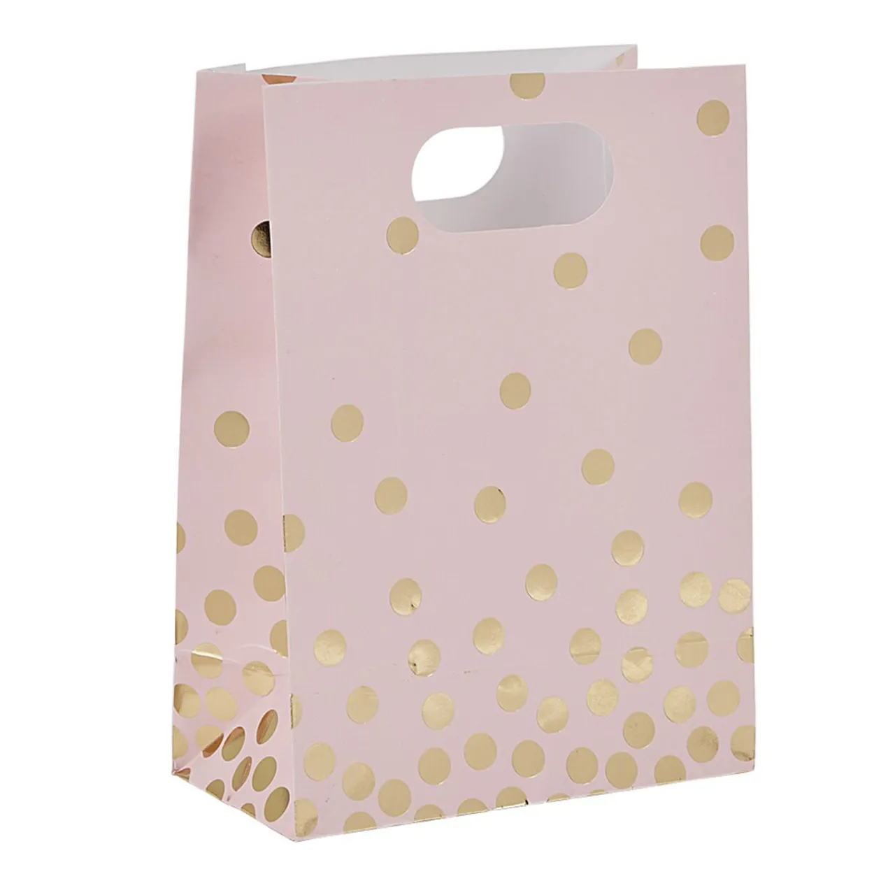 Pochette cadeau rose à poids doré x 10