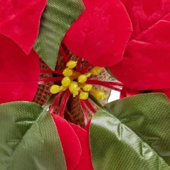 Poinsettia lumineux H23cm