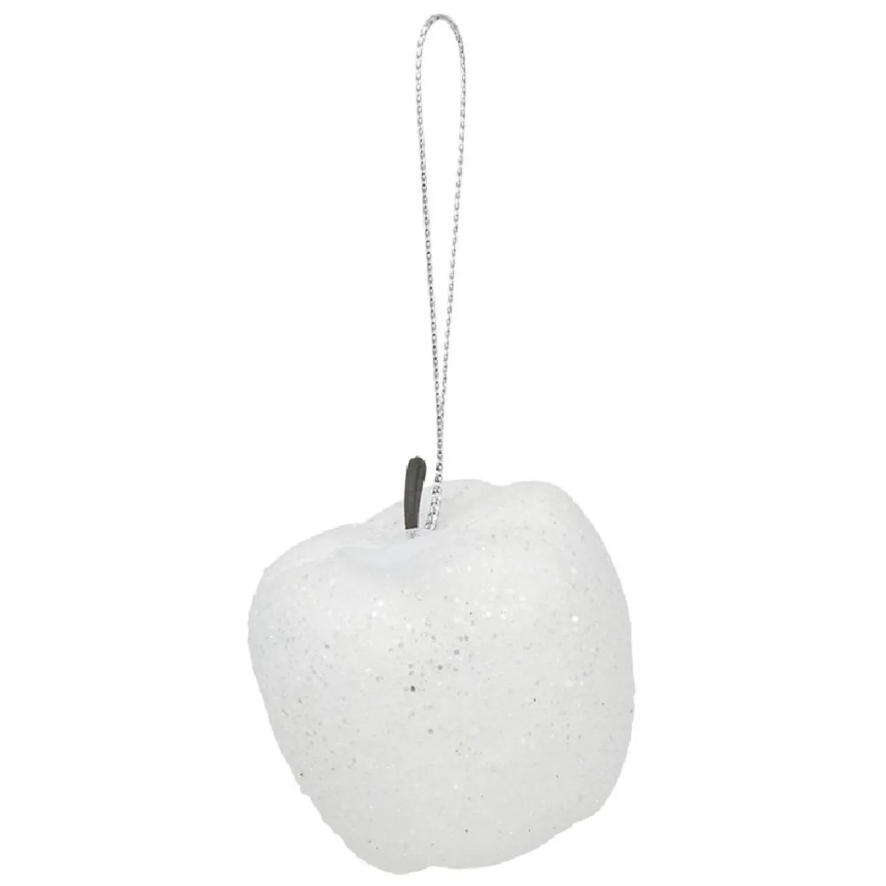 Pomme à paillettes à suspendre Noël x6