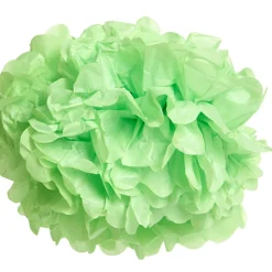 Pompon en papier vert anis x3