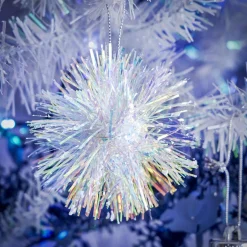 Pompon iridescent à suspendre Ø8cm