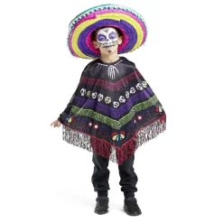 Poncho enfant Halloween Dia de Los Muertos