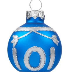 Porte nom bleu argenté x6