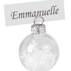 Porte nom design boule de Noël x4