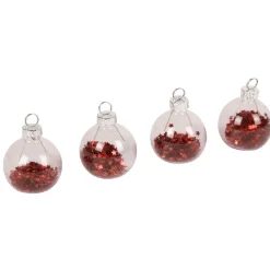 Porte nom en forme de boule de Noël x4