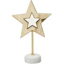 Porte nom en pin forme sapin ou étoile