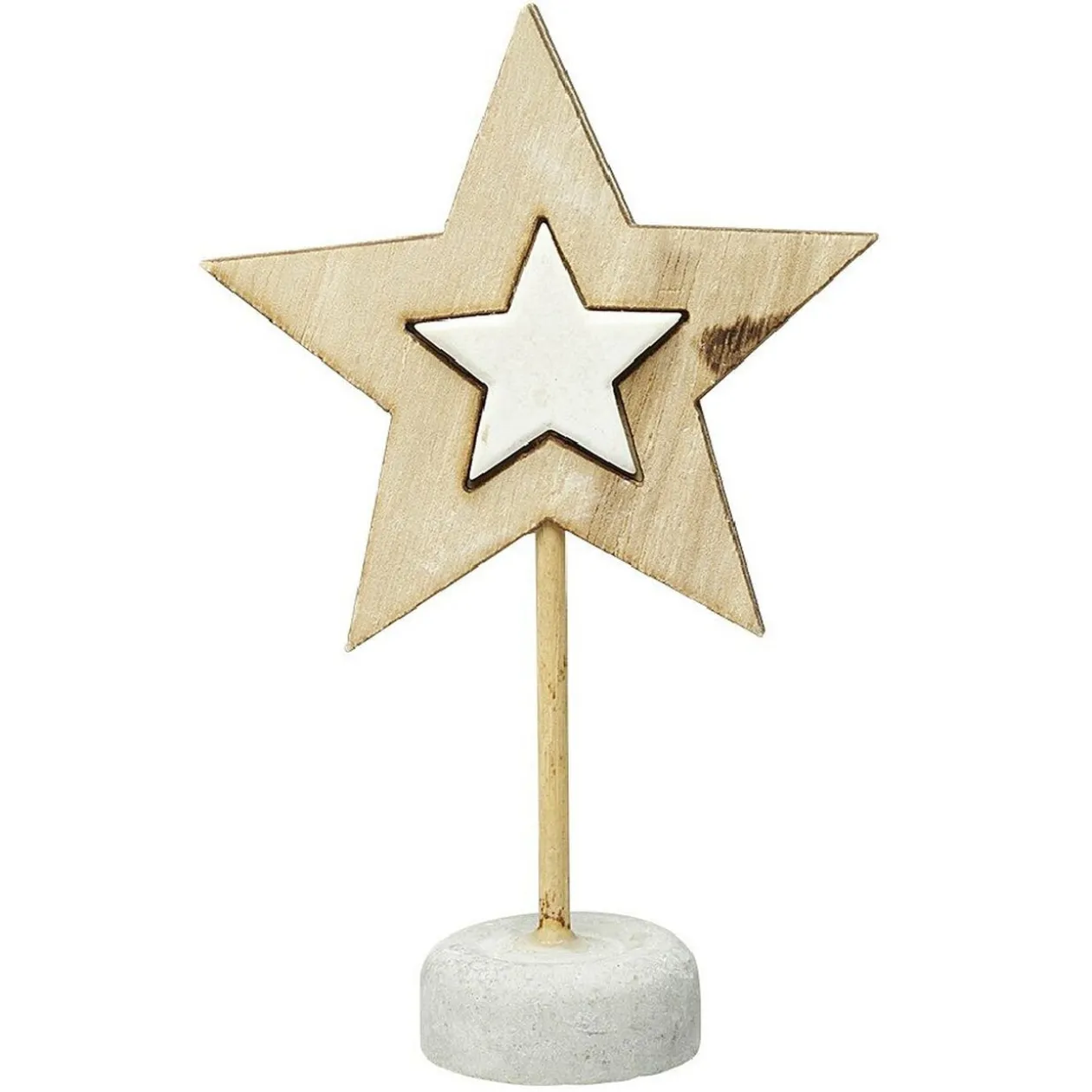 Porte nom en pin forme sapin ou étoile