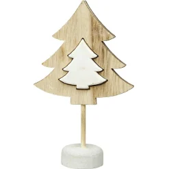 Porte nom en pin forme sapin ou étoile