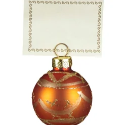 Porte nom orange doré x6