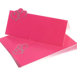 Porte nom rose fuchsia x12