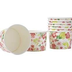 Pot à glace thème tropique x 4