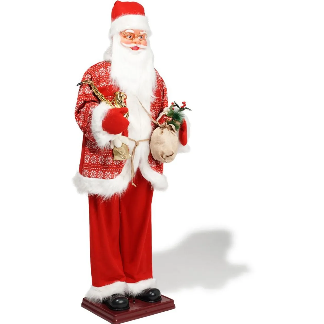 Père Noël animé musical H180 cm intérieur