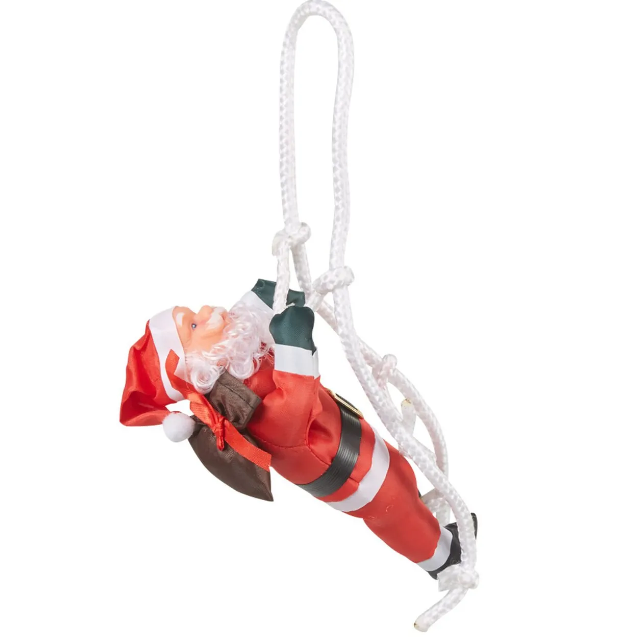 Père Noël grimpeur sur échelle h. 20 cm