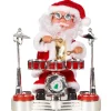 Père Noël jouant de la batterie musical