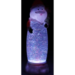 Père Noël lumineux pailleté H. 26 cm