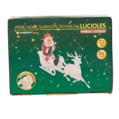 Père Noël sur traineau lumineux
