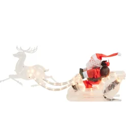 Père Noël sur traineau lumineux