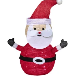 Père-Noël lumineux à poser pliable H70cm 40 LED blanc froid