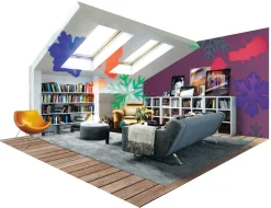 Projecteur de Noël LED animé flocons personnages multicolores