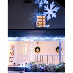 Projecteur extérieur LED Noël motifs flocons animés
