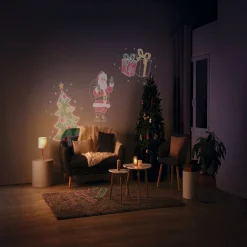 Projecteur intérieur LED Noël 4 motifs animés