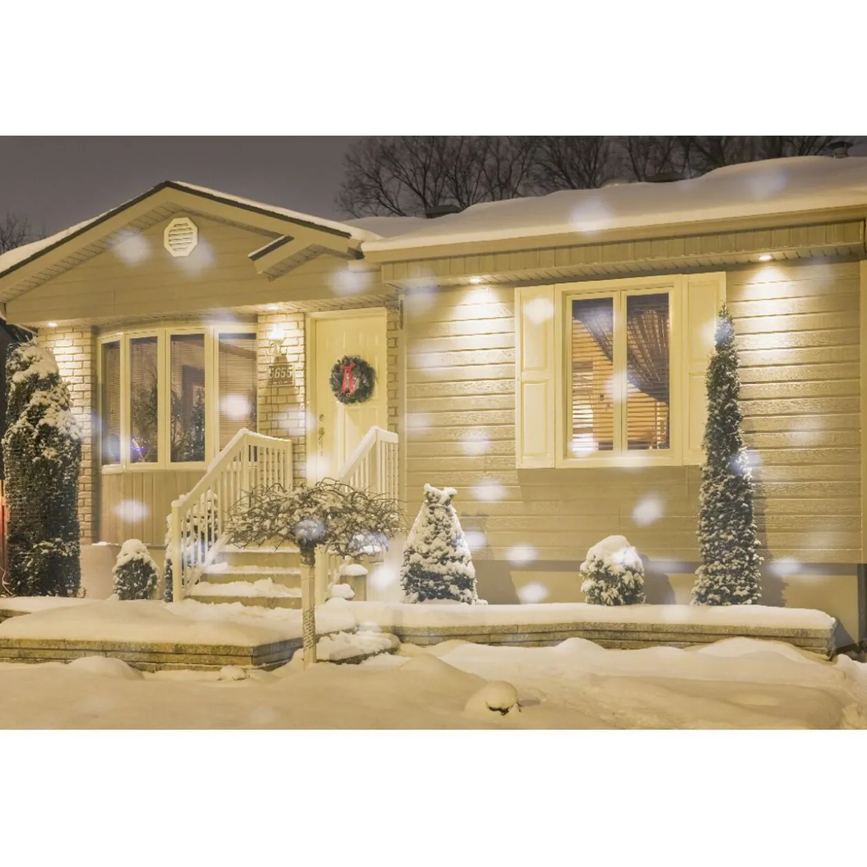 Projecteur LED animé effet pois blanc extérieur