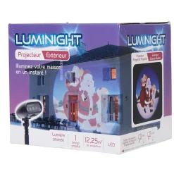 Projecteur LED animé extérieur motifs père Noël et cadeaux