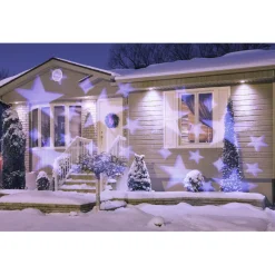 Projecteur LED solaire animé motif étoiles