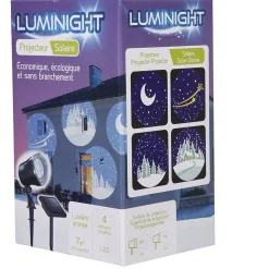 Projecteur LED solaire animé motif hiver