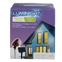 Projecteur Solaire motif flocon de neige LED Animé bleu blanc