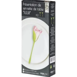 Présentoir serviette papier forme tige verte fleur