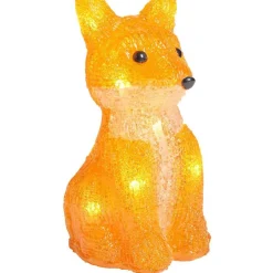 Renard lumineux en acrylique 12LED blanc chaud H18,5cm