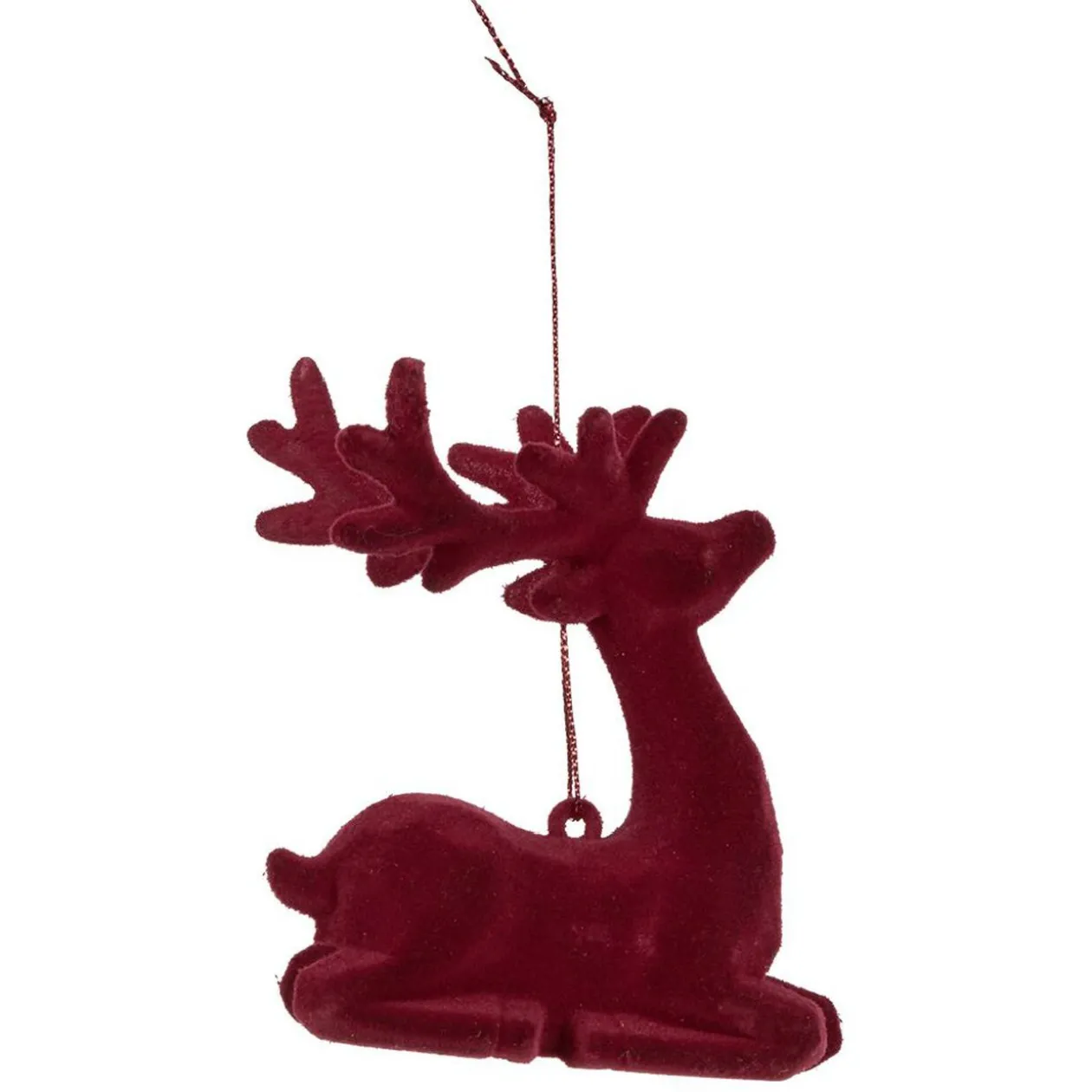 Renne de Noël aspect velours à suspendre