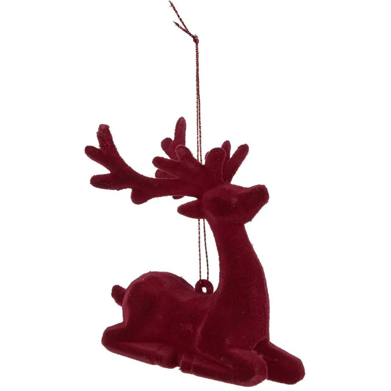Renne de Noël aspect velours à suspendre