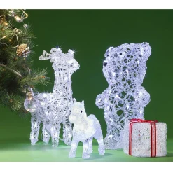 Renne de Noël lumineux blanc froid 30 led