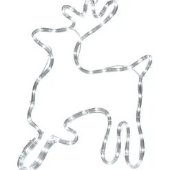 Renne lumineux blanc fixe h. 54 cm