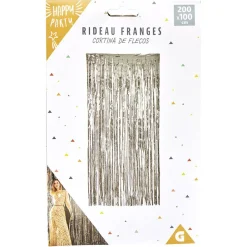 Rideau à franges argenté ou doré