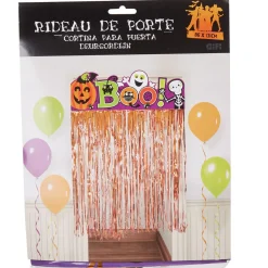 Rideau décoration de porte Halloween multicolore