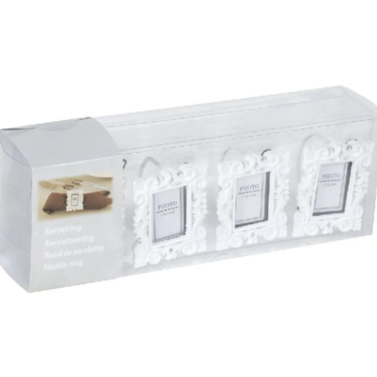 ROND DE SERVIETTE CADRE PHOTO X4