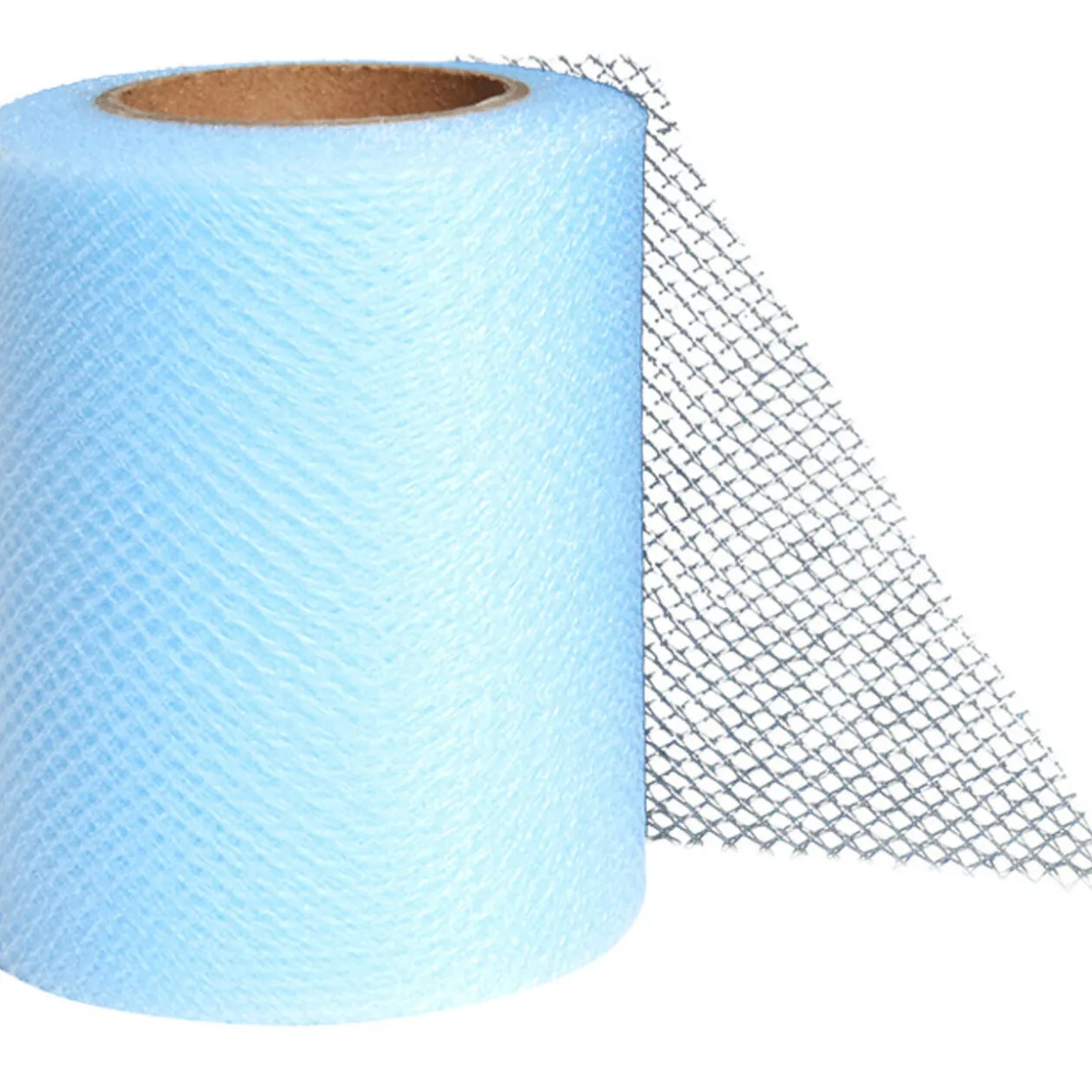 Rouleau de tulle bleu 20 m
