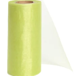 Rouleau organza vert anis 25 m