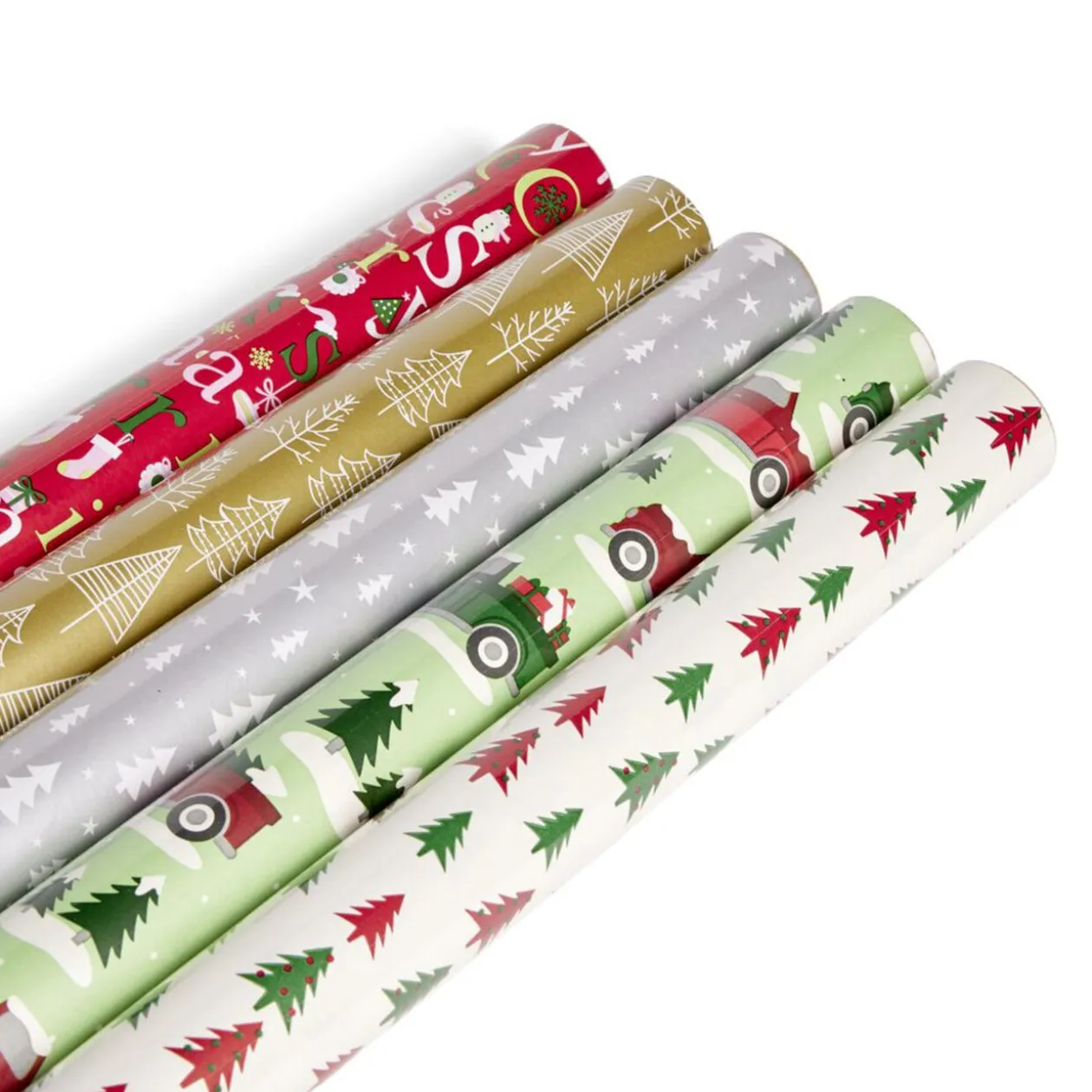 Rouleau papier cadeau Noël à motifs 8m - 6 modèles