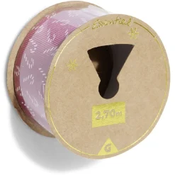 Rouleau ruban imprimé sucre d'orge rouge et blanc 2,7m