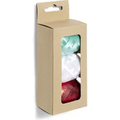 Ruban bolduc argenté blanc bleu 10m x3